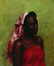 Копия картины "негритянка" художника "репин илья"