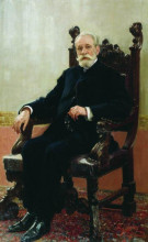Копия картины "портрет председателя азовско-донского коммерческого банка в петербурге а.б.нентцеля" художника "репин илья"
