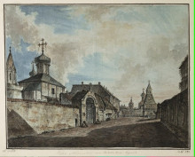 Репродукция картины "view from the lubyanka square to vladimirskiye gate" художника "алексеев фёдор"