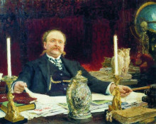 Картина "портрет вильгельма вильгельмовича фон битнера" художника "репин илья"