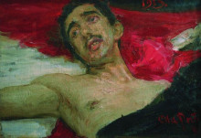 Репродукция картины "раненый" художника "репин илья"