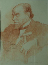 Копия картины "portrait of academician a. f. koni" художника "репин илья"