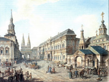Репродукция картины "north side of red square" художника "алексеев фёдор"