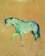 Копия картины "лошадь" художника "репин илья"