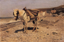 Картина "лошадь для сбора камней в вёле" художника "репин илья"