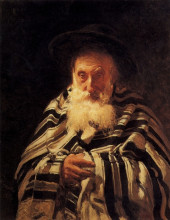 Копия картины "еврей на молитве" художника "репин илья"