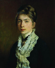 Копия картины "портрет м.п.шевцовой, жены а.а.шевцова" художника "репин илья"