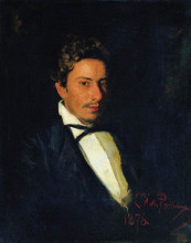 Репродукция картины "портрет в.е.репина, музыканта, брата художника" художника "репин илья"