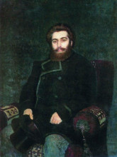 Картина "портрет художника а.и.куинджи" художника "репин илья"