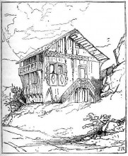 Репродукция картины "cottage near altdorf" художника "рёскин джон"