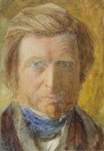 Копия картины "self portrait with blue neckcloth" художника "рёскин джон"