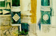 Репродукция картины "column bases doorway of badia fiesolana" художника "рёскин джон"