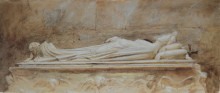 Репродукция картины "the tomb of ilaria del caretto at lucca" художника "рёскин джон"