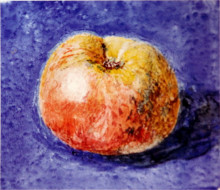 Репродукция картины "study of an apple" художника "рёскин джон"