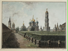 Репродукция картины "trinity lavra of st. sergius" художника "алексеев фёдор"