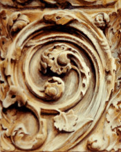 Репродукция картины "spiral relief from the north transept door, rouen cathedral" художника "рёскин джон"