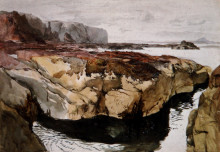 Репродукция картины "coast scene near dunbar 1847" художника "рёскин джон"
