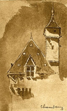 Копия картины "towers" художника "рёскин джон"