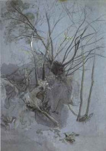 Репродукция картины "tree study" художника "рёскин джон"