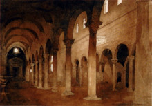 Репродукция картины "interior of san frediano lucca" художника "рёскин джон"