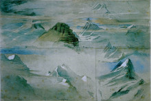 Картина "alpine peaks ruskin" художника "рёскин джон"