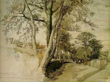 Репродукция картины "trees study" художника "рёскин джон"