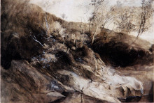 Копия картины "rocky bank of a river" художника "рёскин джон"