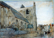 Репродукция картины "abbeville church of st wulfran" художника "рёскин джон"
