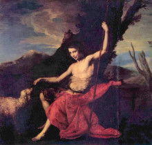 Копия картины "st. john the baptist in the wilderness" художника "рибера хосе де"