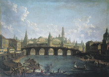 Копия картины "view of the kremlin and the kamenny bridge in moscow" художника "алексеев фёдор"