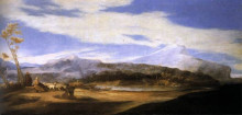 Копия картины "landscape with shepherds" художника "рибера хосе де"