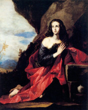 Репродукция картины "st. mary magdalene or st. thais in the desert" художника "рибера хосе де"