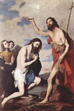 Картина "baptism of jesus" художника "рибера хосе де"