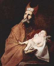 Копия картины "saint simeon with the christ child" художника "рибера хосе де"