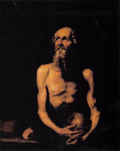 Картина "st. paul the hermit" художника "рибера хосе де"