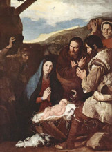 Копия картины "adoration of the shepherds" художника "рибера хосе де"
