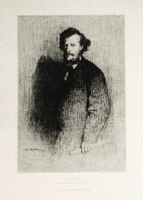 Репродукция картины "alfred cadart, founder of the societe des aqua-fortistes" художника "рибо теодюль"