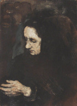 Репродукция картины "portrait de sa soeur" художника "рибо теодюль"