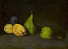 Копия картины "still life with fruit, figs and apricots" художника "рибо теодюль"