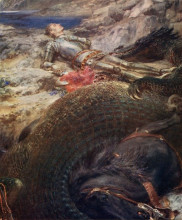 Копия картины "st. george and the dragon" художника "ривьер брайтон"