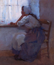 Картина "girl at the window" художника "рид роберт льюис"