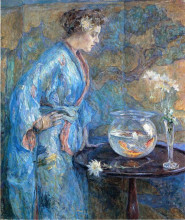 Картина "girl in blue kimono" художника "рид роберт льюис"