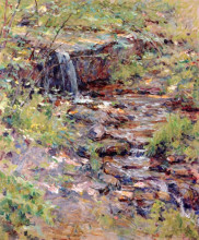 Копия картины "cascading brook" художника "рид роберт льюис"