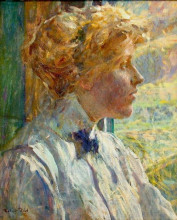 Репродукция картины "portrait of the artist&#39;s wife" художника "рид роберт льюис"