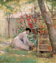 Картина "tending the garden" художника "рид роберт льюис"