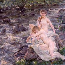 Картина "the bathers" художника "рид роберт льюис"