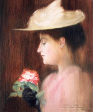 Копия картины "portrait of mrs. pataki" художника "рипль-ронаи йожеф"
