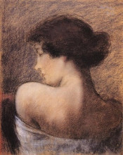 Копия картины "profile of a woman" художника "рипль-ронаи йожеф"