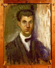 Репродукция картины "self-portrait (study)" художника "рихард герстль"