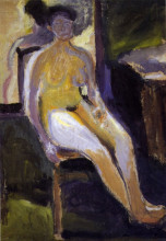 Картина "seated female nude" художника "рихард герстль"